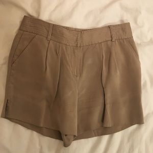 Diane von Furstenberg cupro pleated shorts